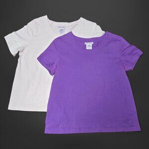 Blair Purple & White Classic Tee TShirt Two Pack